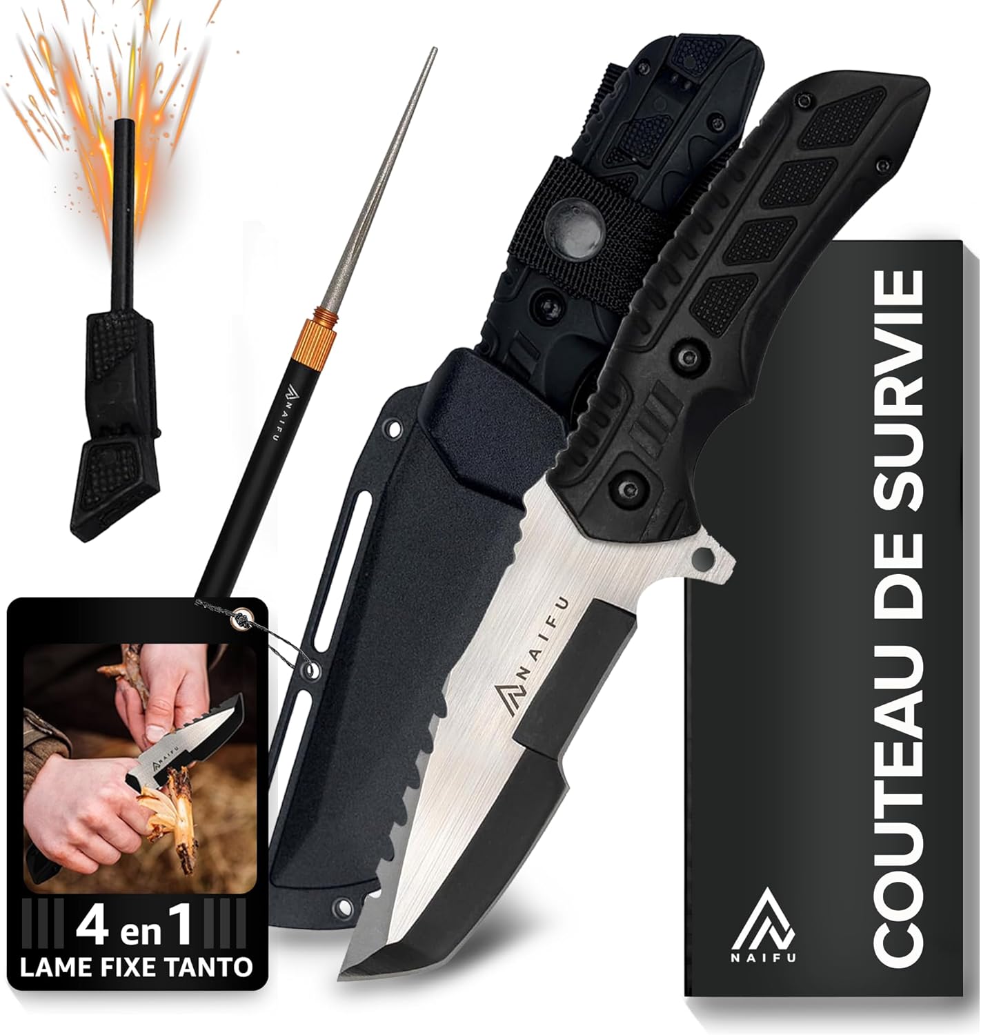 Affrontez la Nature : Le Meilleur Couteau de Survie Naifu, Incontournable Pour vos Aventures!