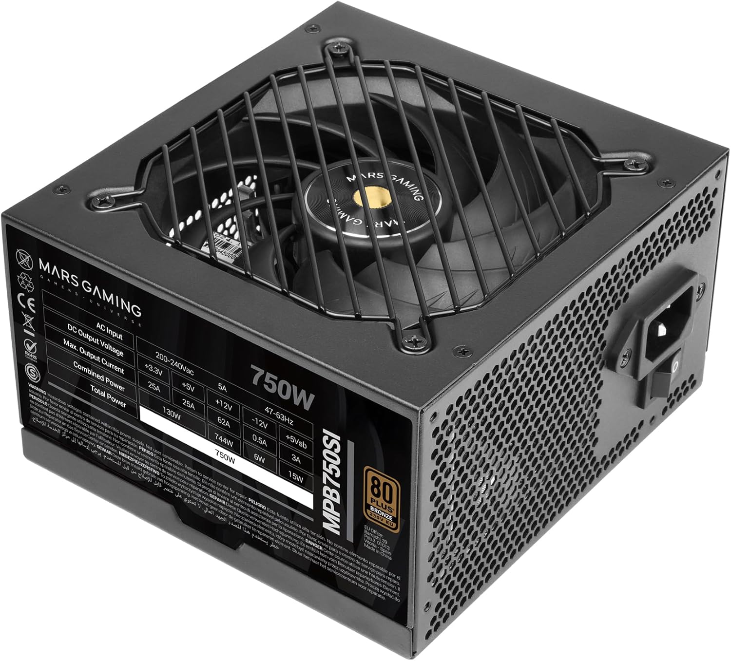 Boostez votre PC avec l'alim Mars Gaming MPB750SI : puissance, silence et fiabilité au rendez-vous!