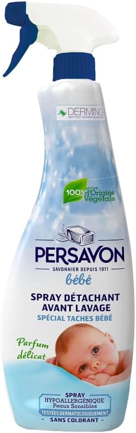 Dites Adieu aux Taches : Le Meilleur Spray Détachant pour Bébé de Persavon!