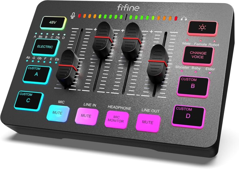 FIFINE Gaming Audio Mixer : Le Meilleur Contrôle Audio pour Vos Streams et Podcasts!