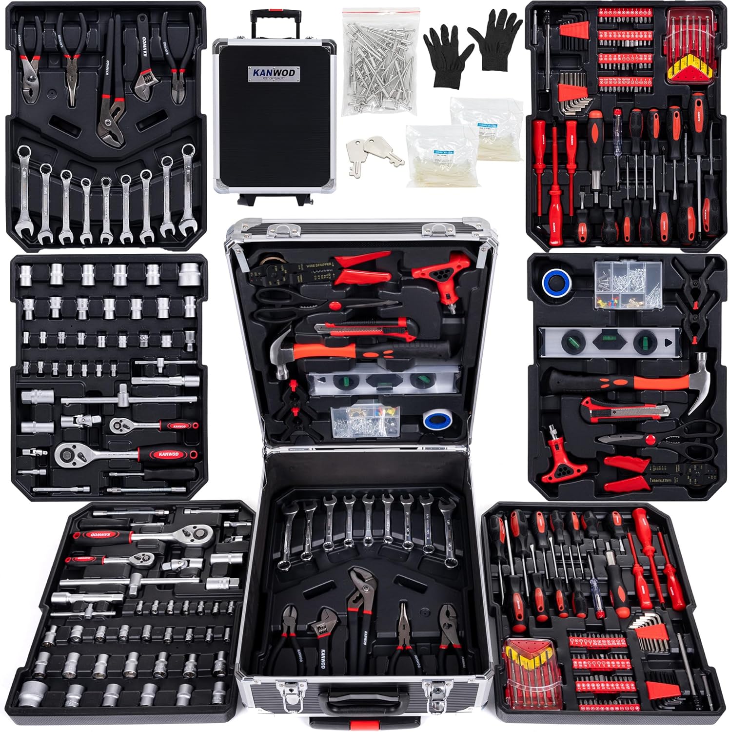 KANWOD : La Valise à Outils Complète pour les Pros et Bricoleurs en Herbe!