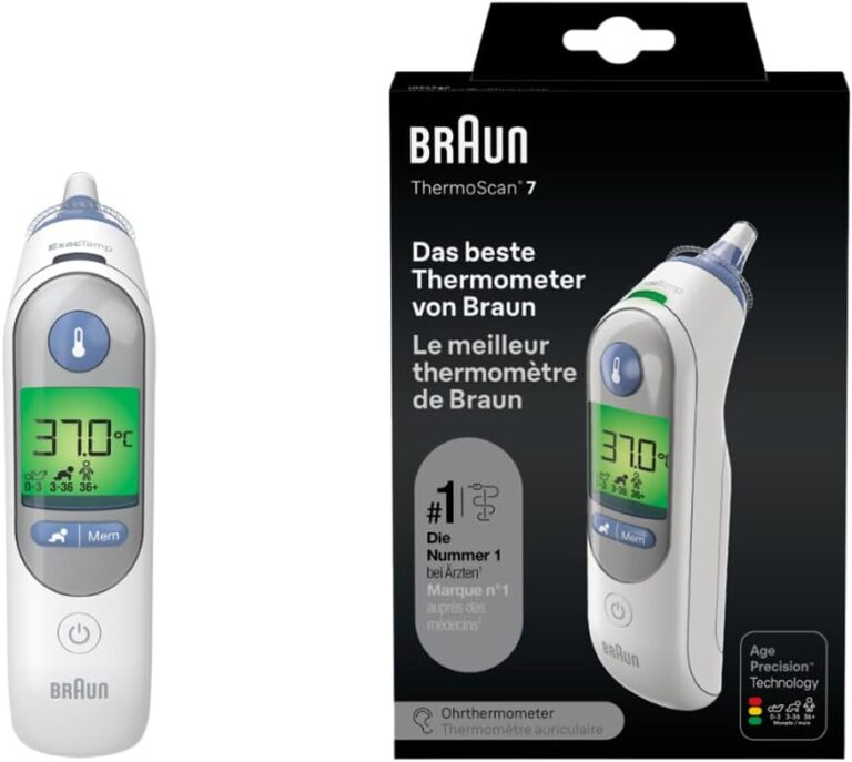 Le Thermomètre Idéal : Braun ThermoScan 7, Précis et Coloré !