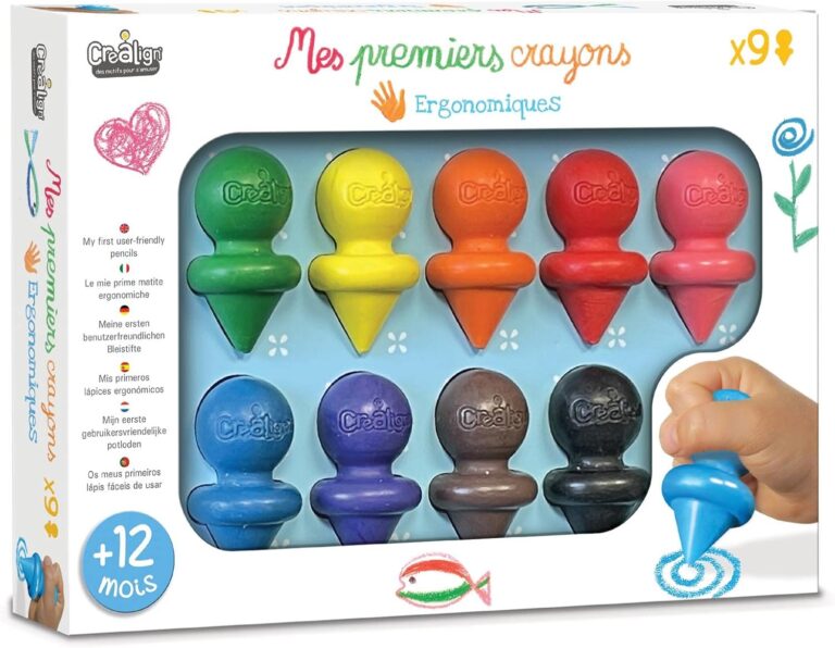 Les Meilleurs Crayons de Cire pour Bébé : 9 Couleurs Ergonomiques pour Éveiller l'Artiste en Lui!