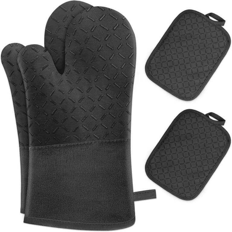 Les Meilleurs Gants de Cuisine Anti-Chaleur : Adieu Brûlures avec le Lot de 4 MILcea!