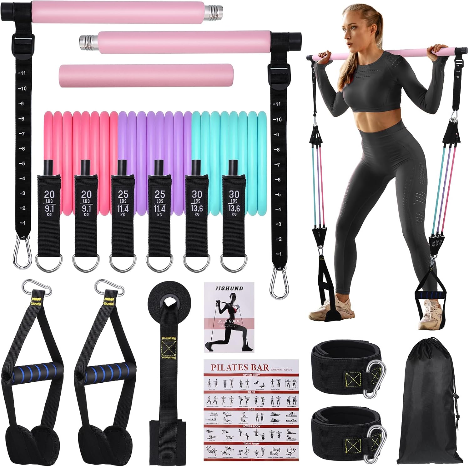 Boostez Votre Fitness : Le Kit Barre de Pilates avec Bandes Élastiques Indispensable