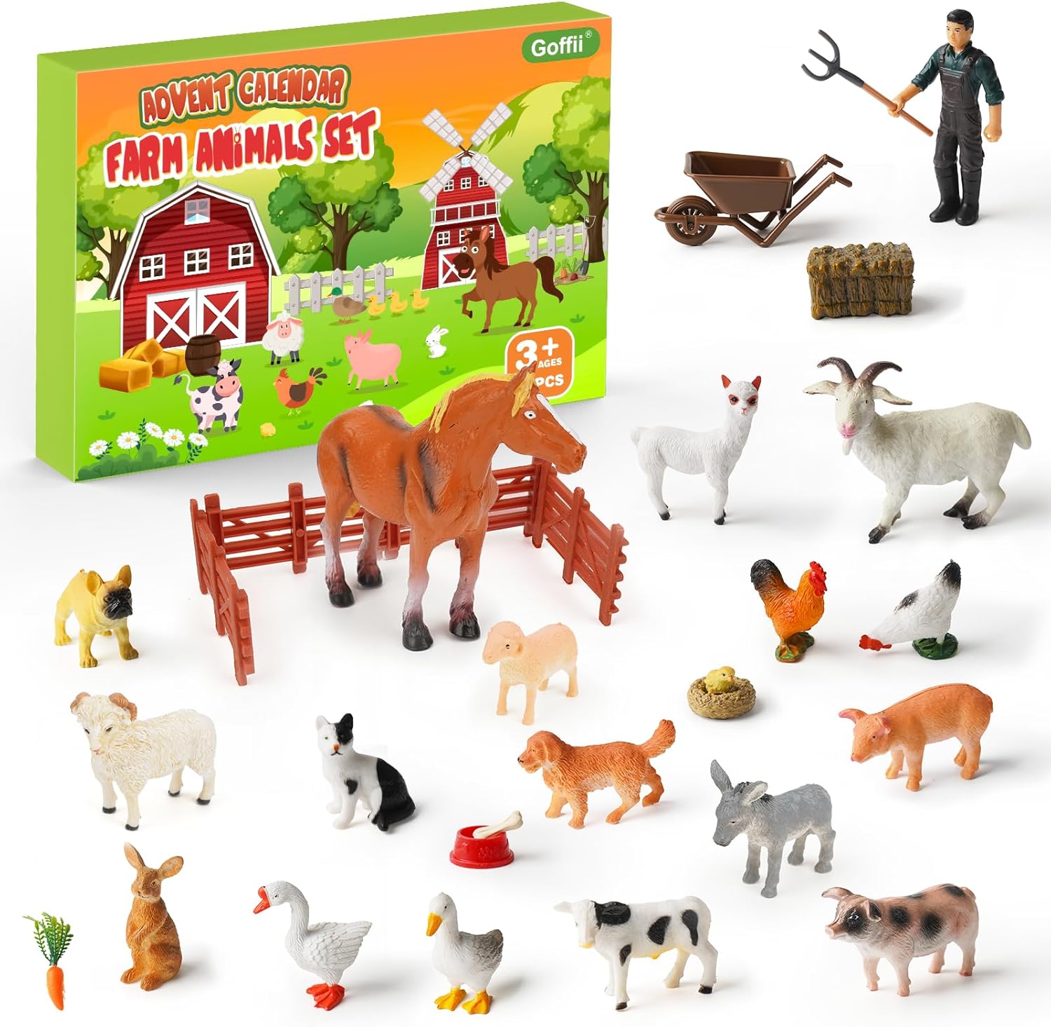 Calendrier de l'Avent 2025 : 18 Animaux de la Ferme pour un Noël Éducatif !