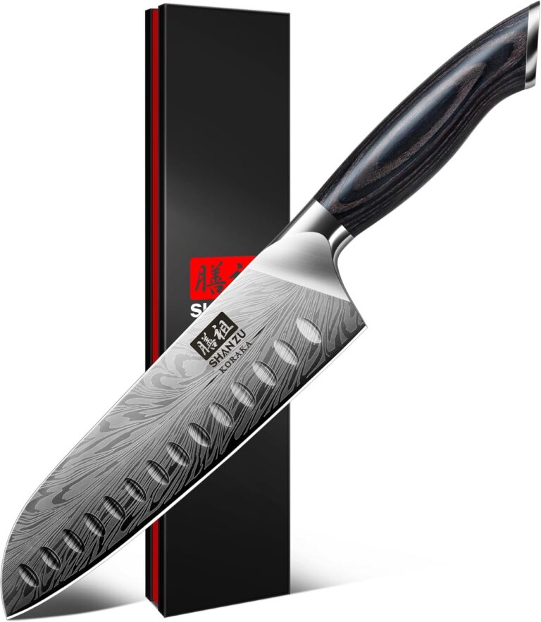 Couteau Santoku SHAN ZU : La Découpe de Précision qui Va Éblouir vos Recettes!