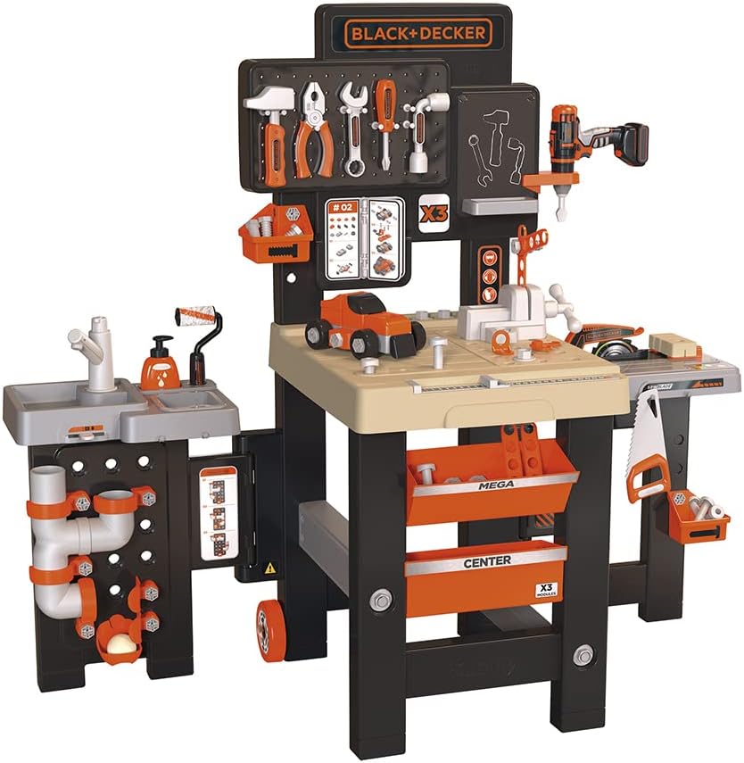 Le Meilleur Tablier de Bricoleur pour Enfants : Smoby Black+Decker Mega Center!
