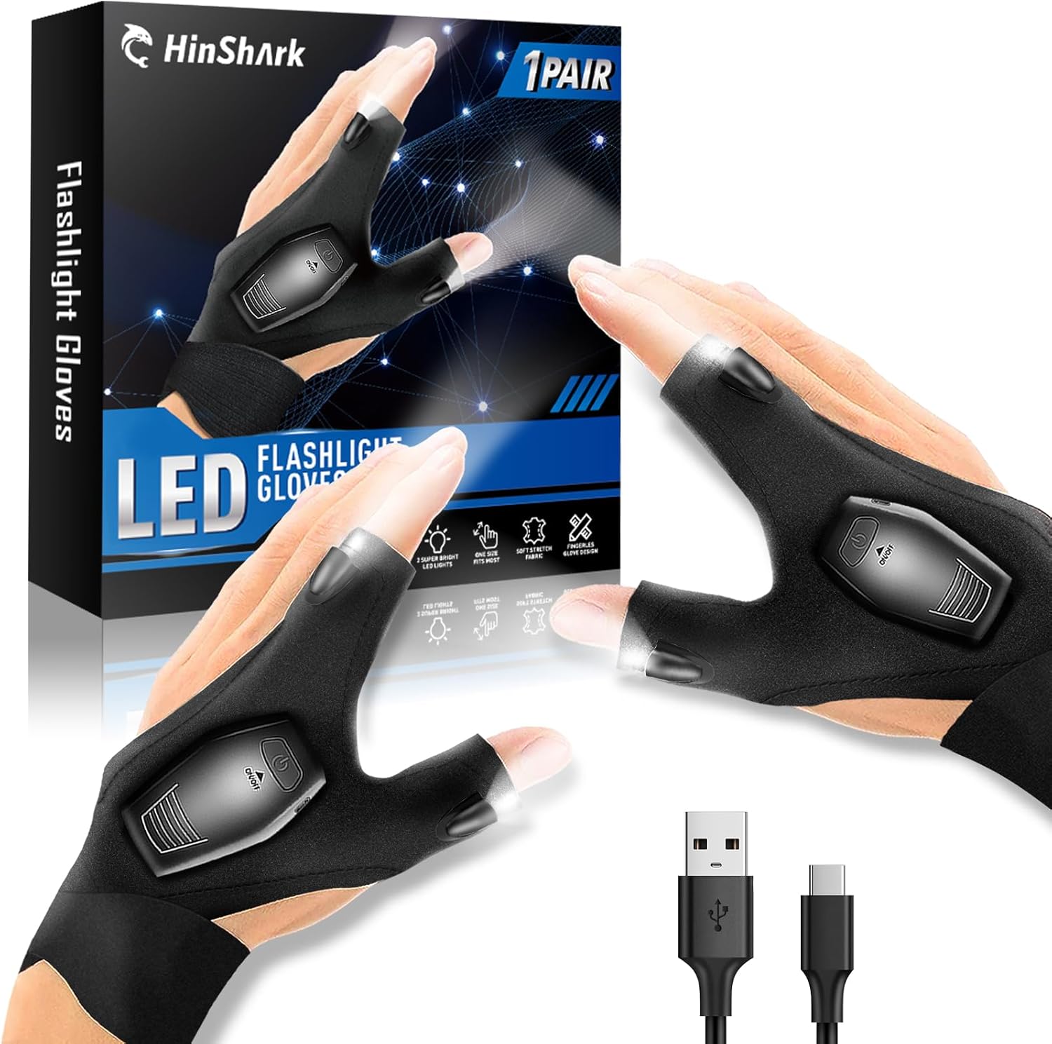 Les Gants LED Hinshark : Le Cadeau Parfait pour Pêcheurs et Papas !