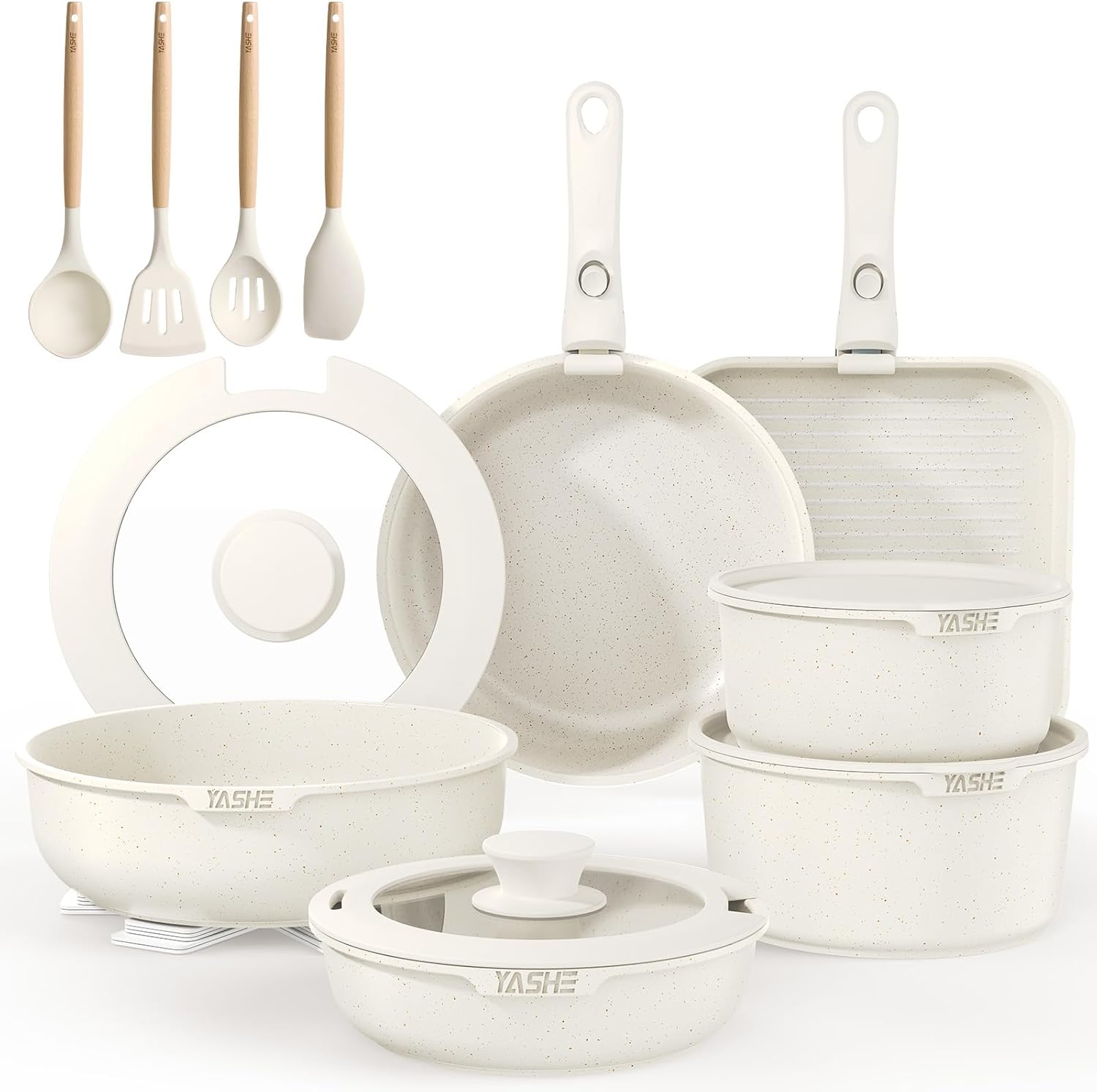Cuisinez Comme un Pro avec l'Ensemble de 21 Pièces YASHE : Élevez Votre Cuisine au Next Level!