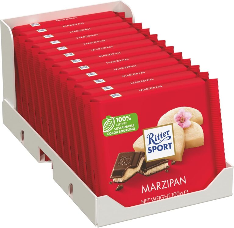 Découvrez le Meilleur Chocolat Noir: RITTER SPORT Pâte d'Amandes en Boîte!