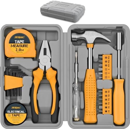 Le Kit d'Outils Indispensable pour Débutants : Hi-Spec 24pc en Jaune!