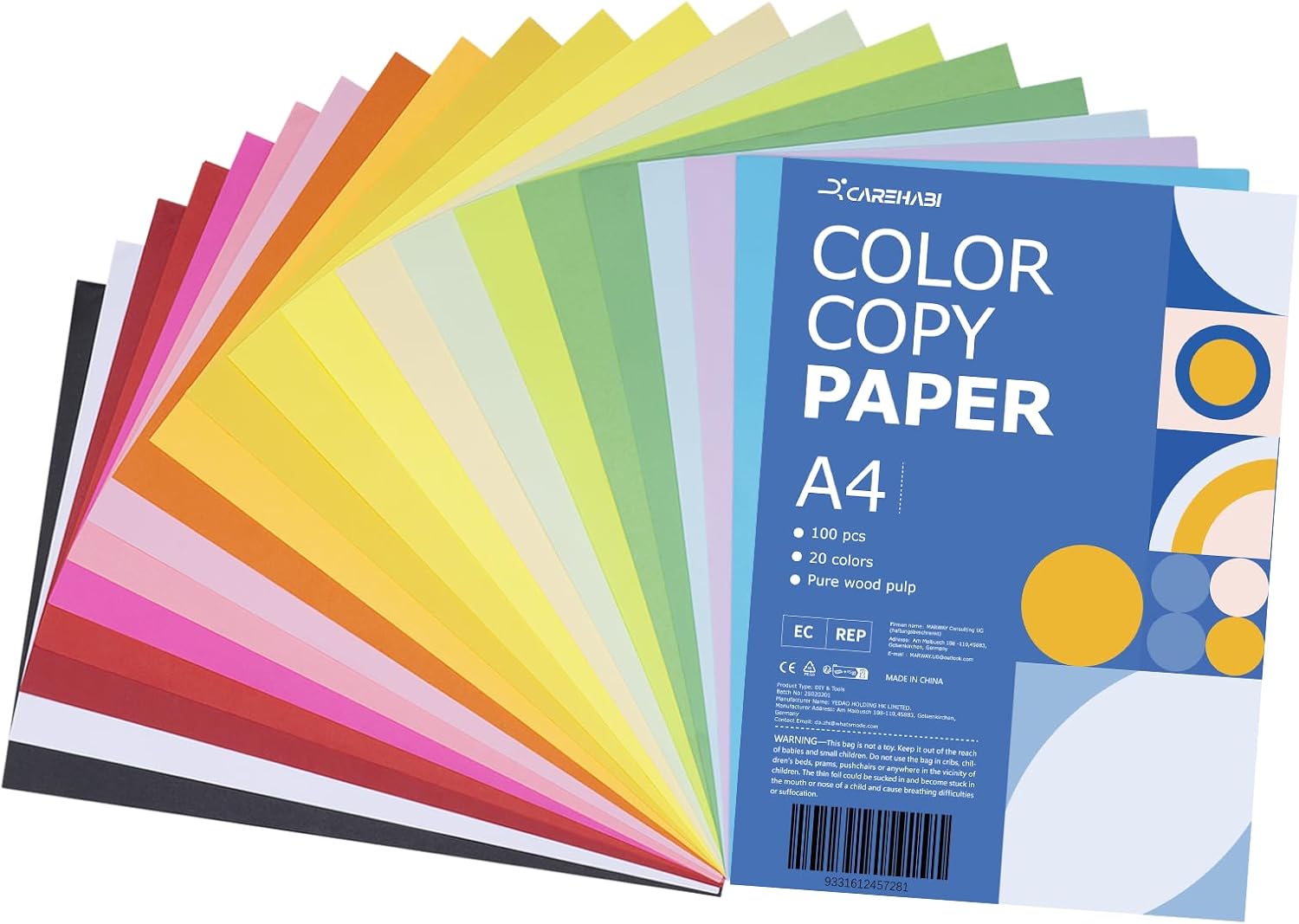 Le Papier Coloré Carehabi : 100 Feuilles de Créativité à Petit Prix !