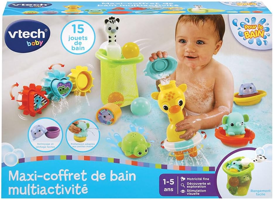 Les Meilleurs Jouets de Bain pour Bébé : VTech Maxi-Coffret Fun et Éducatif !